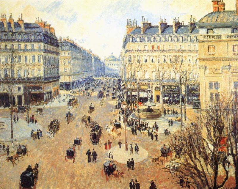 Camille Pissarro Winter afternoon, the French Theater Square Norge oil painting art